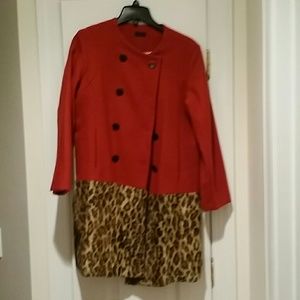 NWOT WREN LEOPARD COMBO COAT